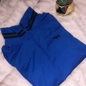 Blue athletic PINK quarter zip Size L